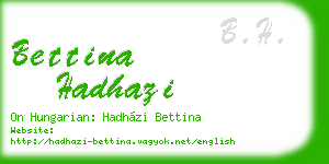 bettina hadhazi business card