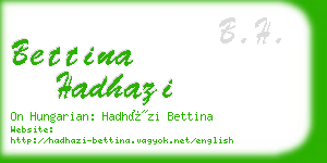 bettina hadhazi business card